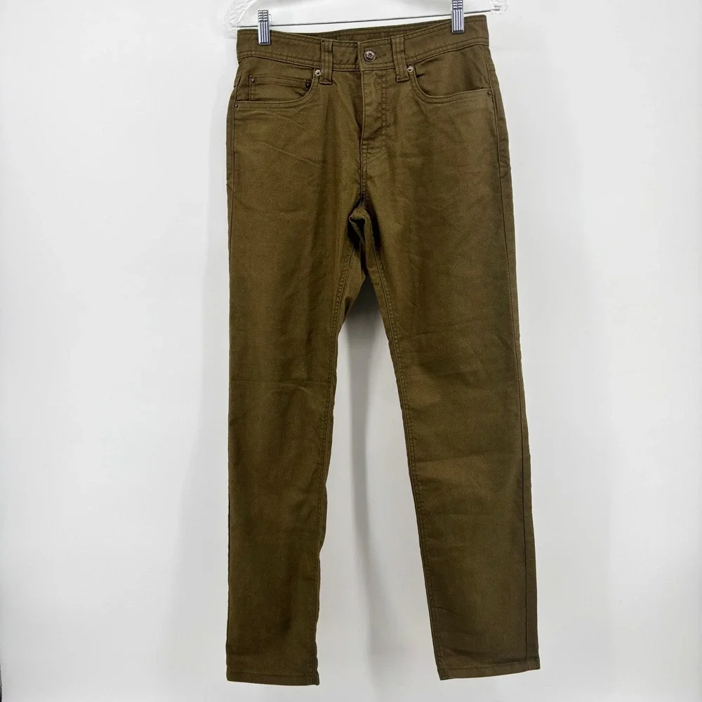 Prana Bridger Jean 30 Inseam Mens 28 Peat Green Slim Fit‎ Pants M4BD30315 NEW